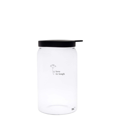 Bastion Collections Vorratsglas / LOVE TO LAUGH / 12cm x 6cm